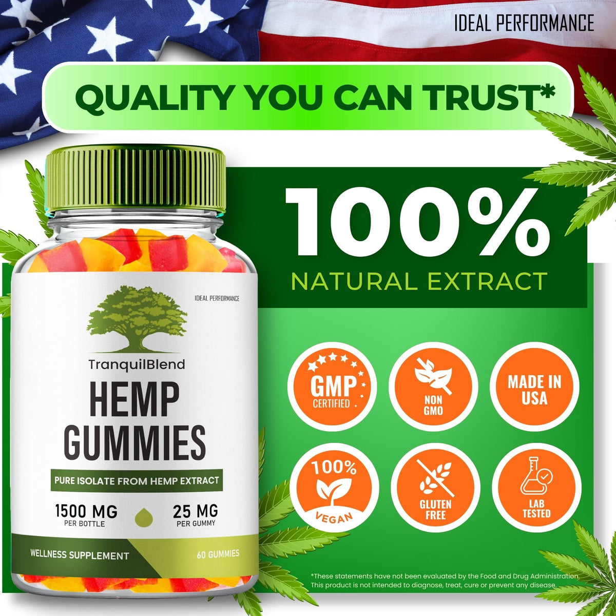 Hemp Gummies with Hemp Seeds Organic Extract 5 Pack Y6066