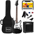 39in Full Size Beginner Electric Guitar Starter Kit with Case, Amp, Strings, Pick - Jet Black Z625814