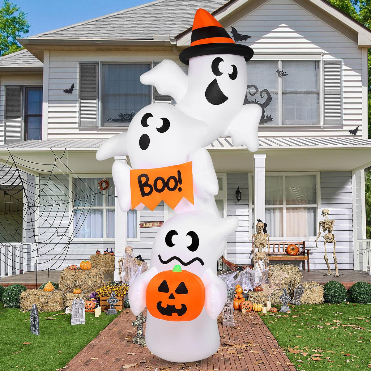 Inflatable Ghost Outdoor Decorations with LEDs S97354