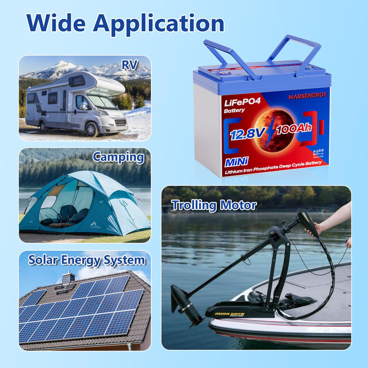 12V 100Ah LiFePO4 Lithium Battery E732