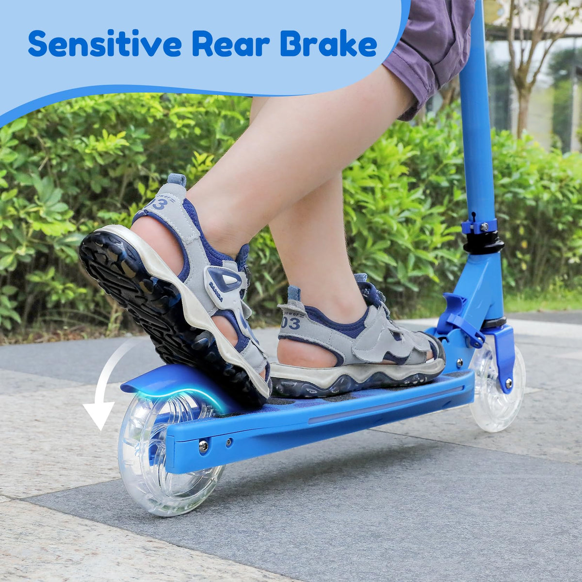 2 Wheel Adjustable Height Foldable Lightweight Kick Scooter A7515