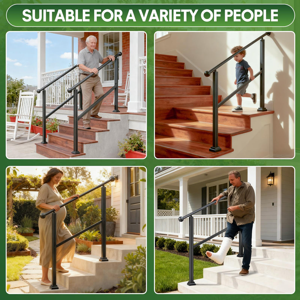 Adjustable Outdoor Stair Railing D117059