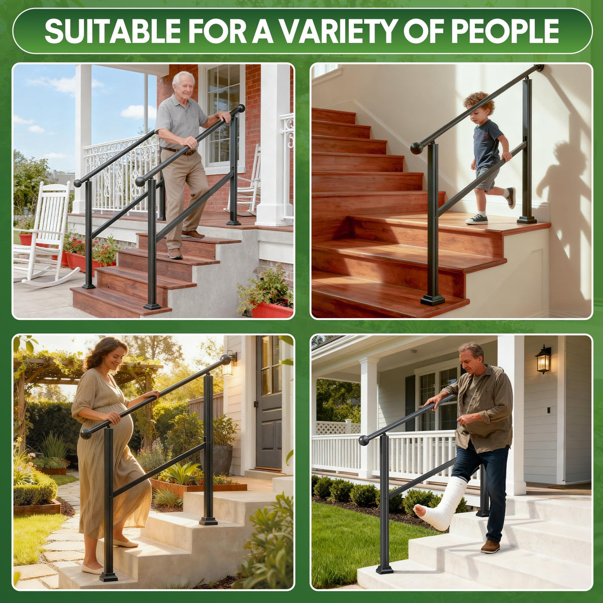 Adjustable Outdoor Stair Railing D117059