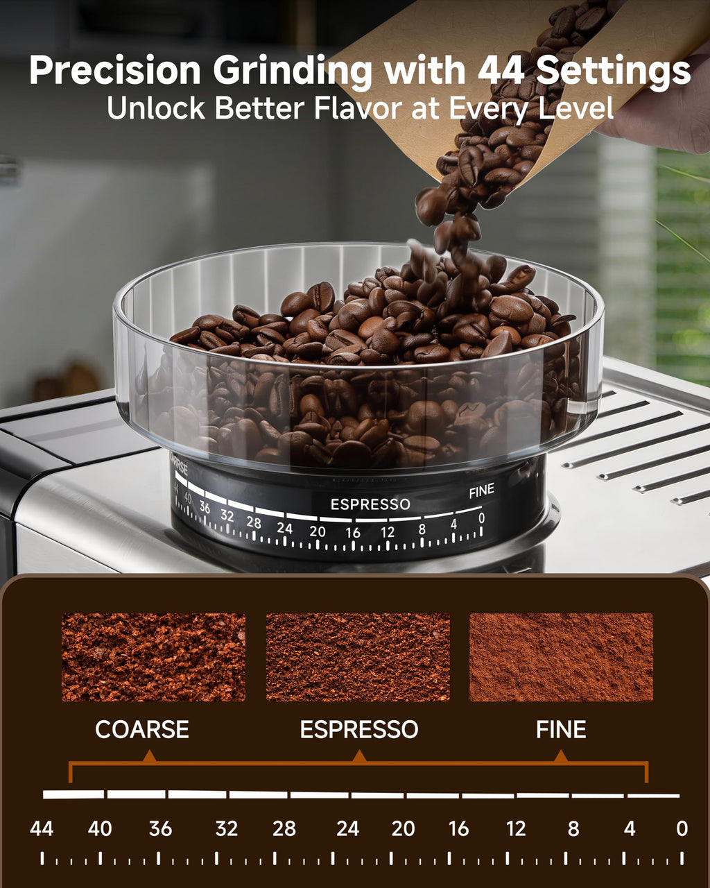 Espresso Machine with Grinder, 20 Bar, Milk Frother Z1246