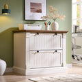 Antique White 2 Drawer File Cabinet X22068