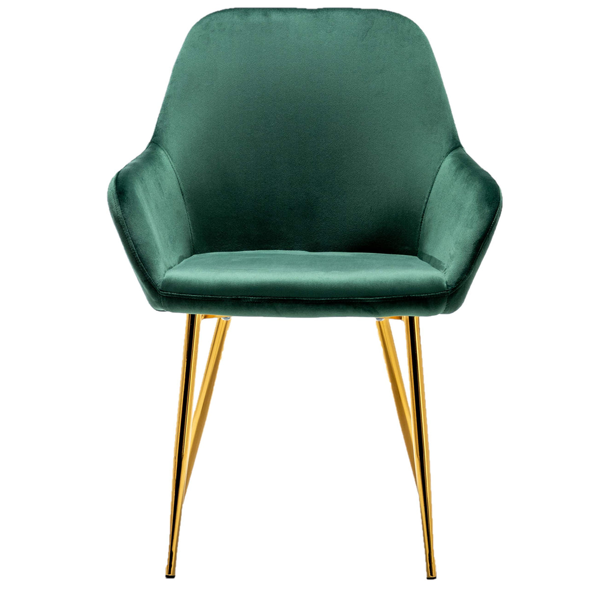 Set of 2 Green Velvet Upholstered Accent Chair X6405