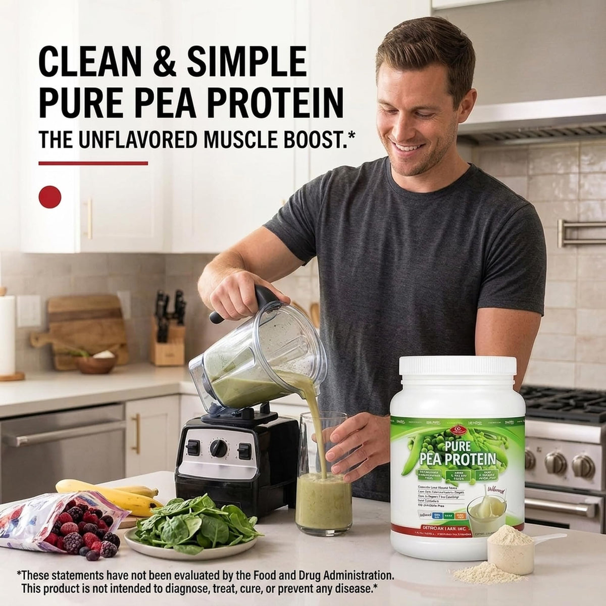 Unflavored Pea Protein Powder B485